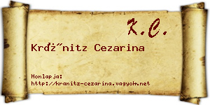 Kránitz Cezarina névjegykártya